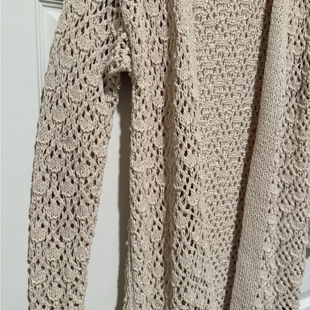 moon & madison Cream Open-Knit Cardigan - Picture 5 of 10